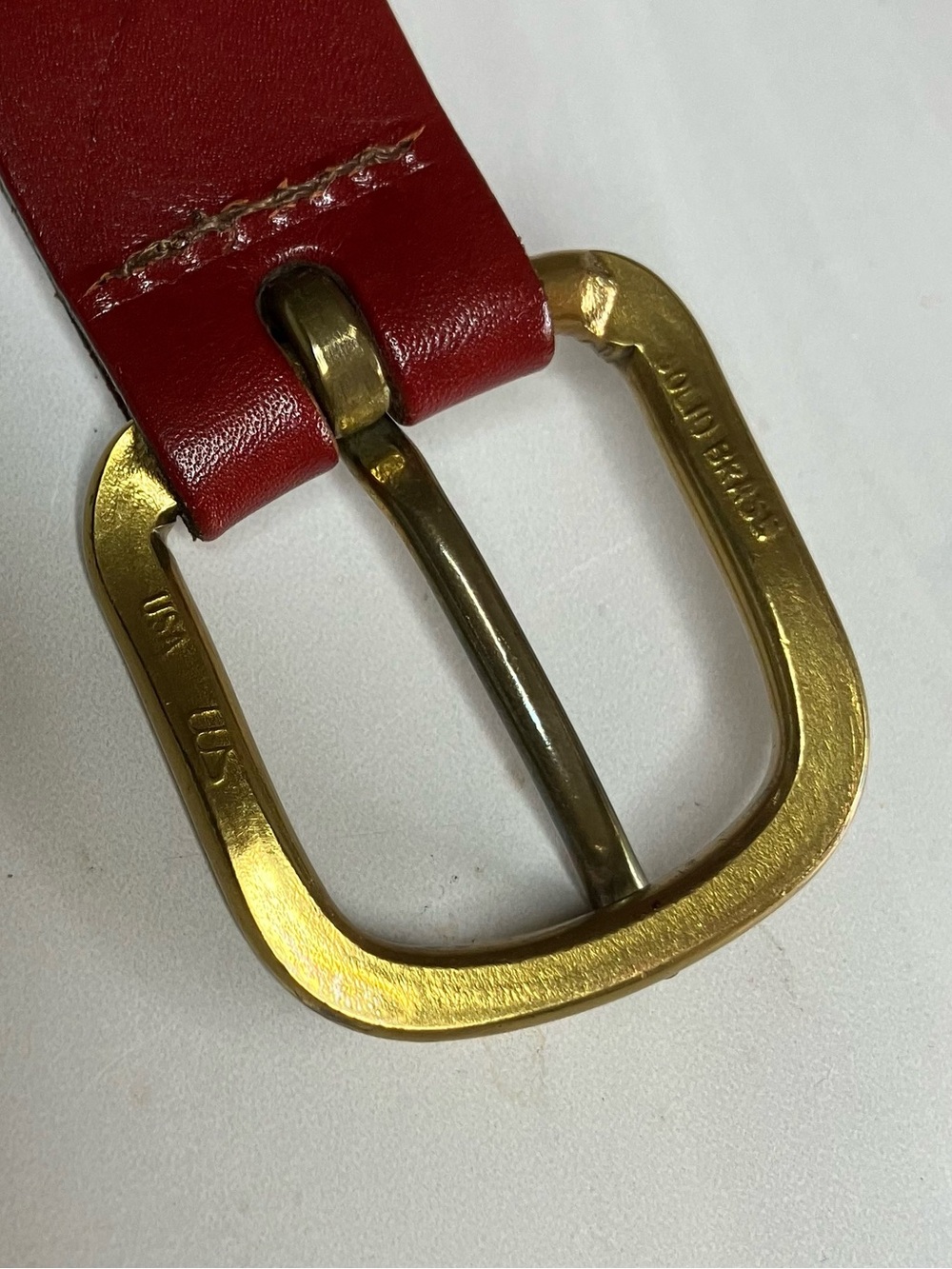 Vintage Leather and Canvas Golf Country Club Belt 36 Ribbon Preppy - Picture 3 of 6